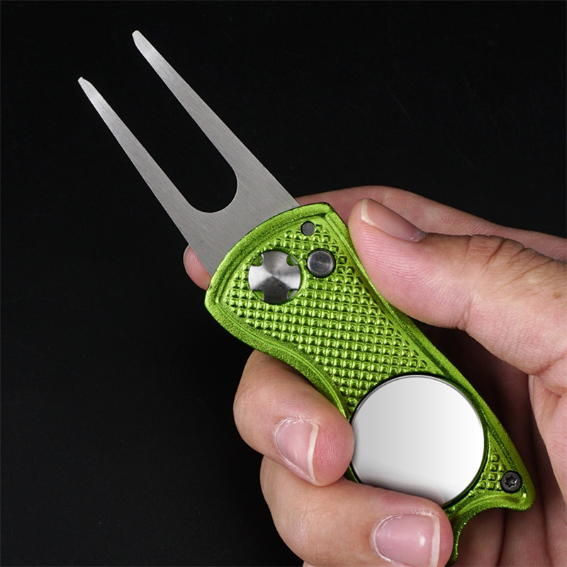 Divot Repair Tool - Foldable Golf Divot Repair Tool with