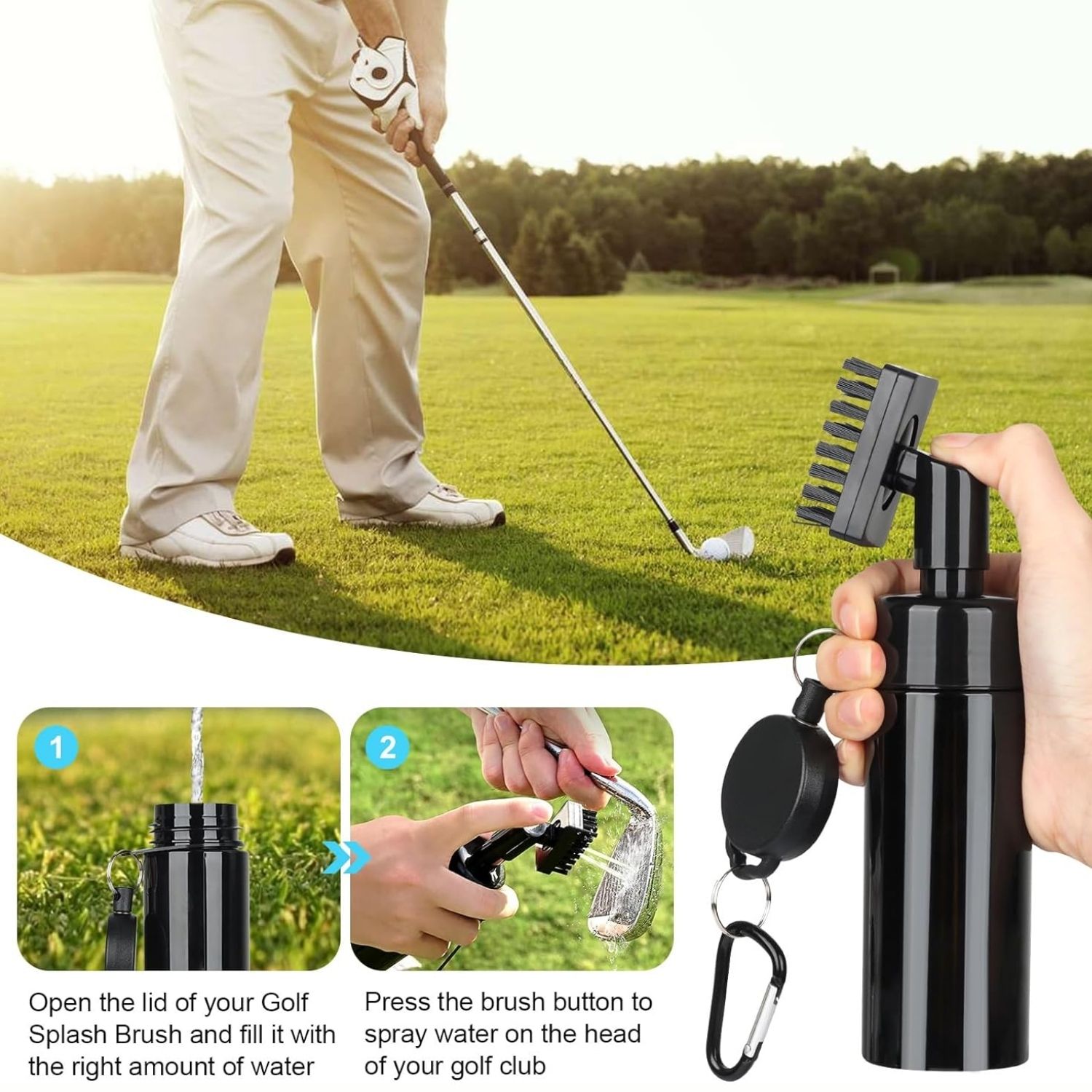 Golf Club Cleaning Kit with Go - Divot Repair Tool avaliação e preço