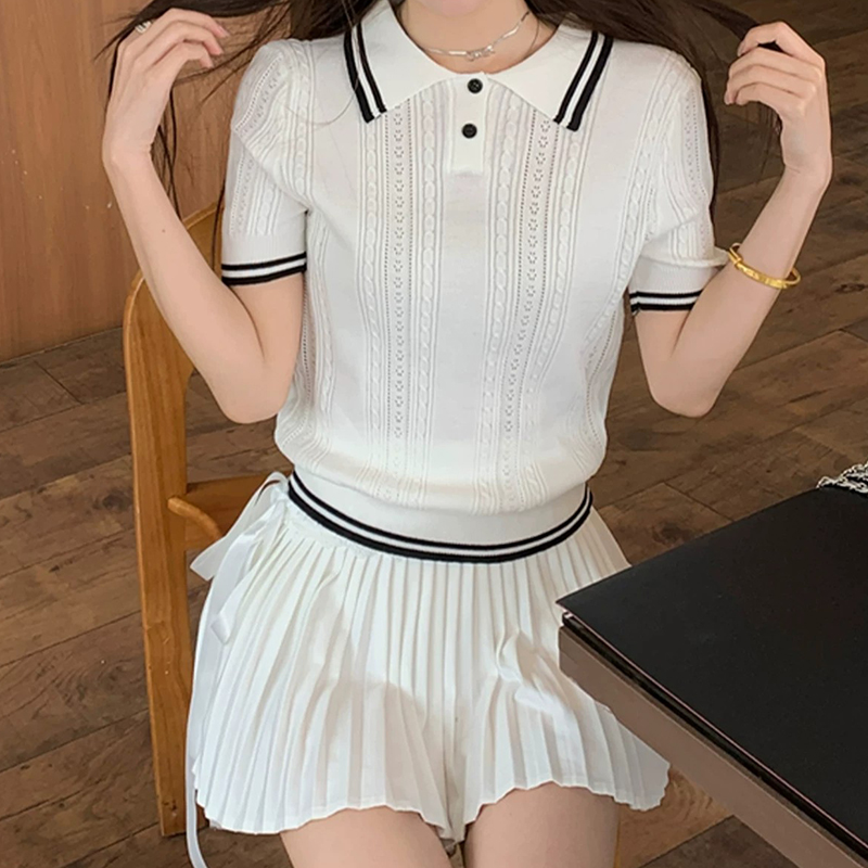 Short Sleeve Polo Neck Knit To - Golf Equipment Women avaliação e preço